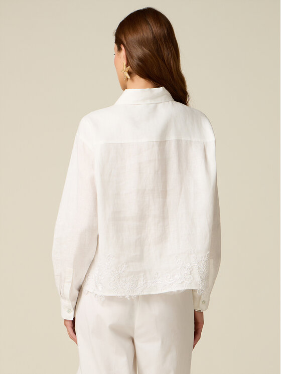 Oltre Oltre Camicia 5041J000865N0S1 Bianco Boxy Fit
