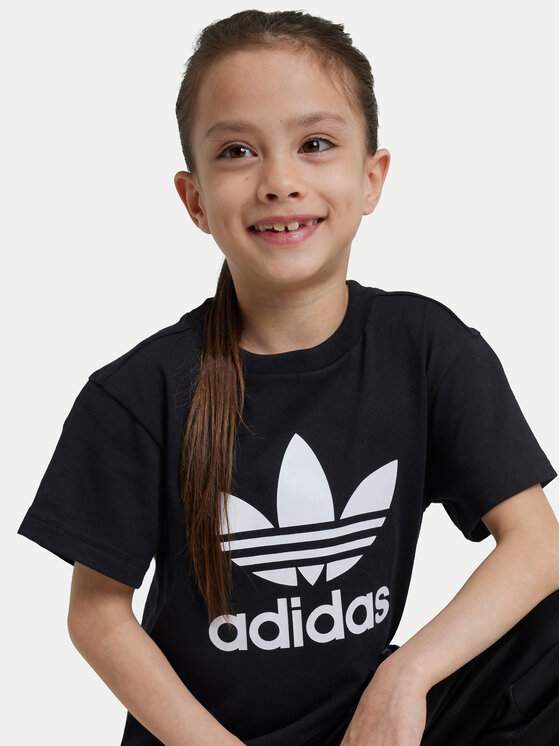 adidas adidas T-Shirt adicolor Trefoil IY2385 Czarny Regular Fit