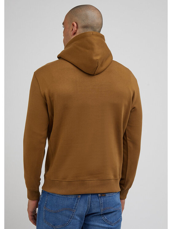 Lee Lee Felpa PLAIN HOODIE Marrone Regular Fit