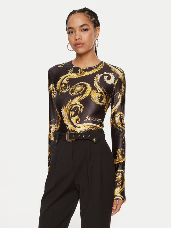 Versace Jeans Couture Body 77HAM2A1 Čierna Slim Fit