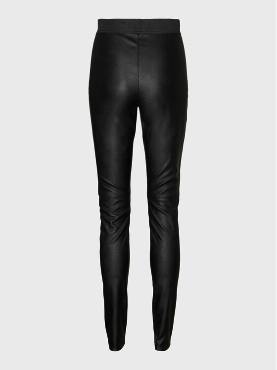Vero Moda Vero Moda Kalhoty z imitace kůže Storm 10270787 Černá Slim Fit