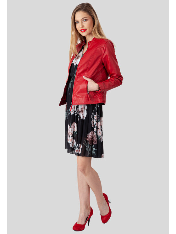 Perso Perso Kurtka damska BLE910002F Czerwony Regular Fit