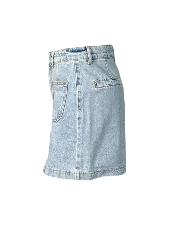 LILI SIDONIO LILI SIDONIO Spódnica mini elf967de Turkusowy Regular Fit