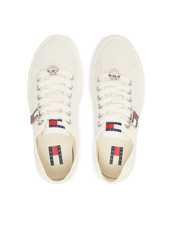 Tommy Jeans Tommy Jeans Sneakersy Tjw Flatform Sneaker Charms EN0EN02959 Biela