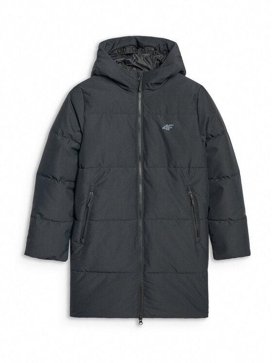 4F 4F Płaszcz zimowy OUTERWEAR Czarny Regular Fit