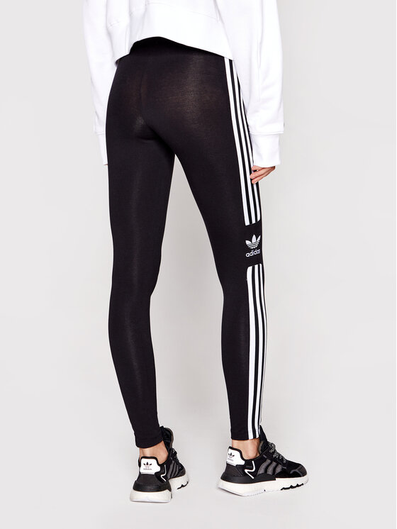 adidas adidas Colanți Trefoil DV2636 Negru Slim Fit