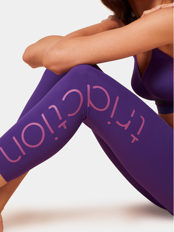 Triumph Triumph Pajkice Cardio RTW 7/8 High Waist Leggings Logo 10215957 Vijolična Slim Fit
