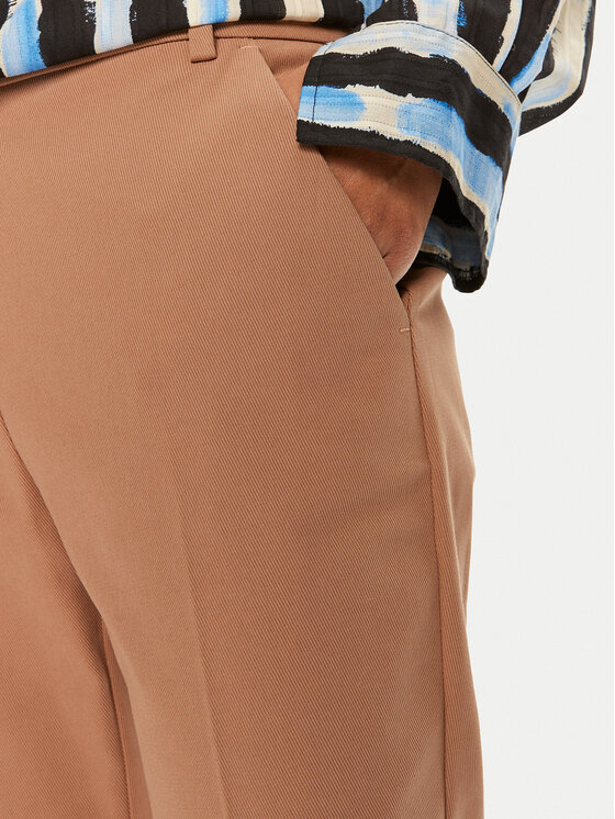 PINKO Pinko Hlače iz tkanine Bello 100155 A1P9 Rjava Regular Fit
