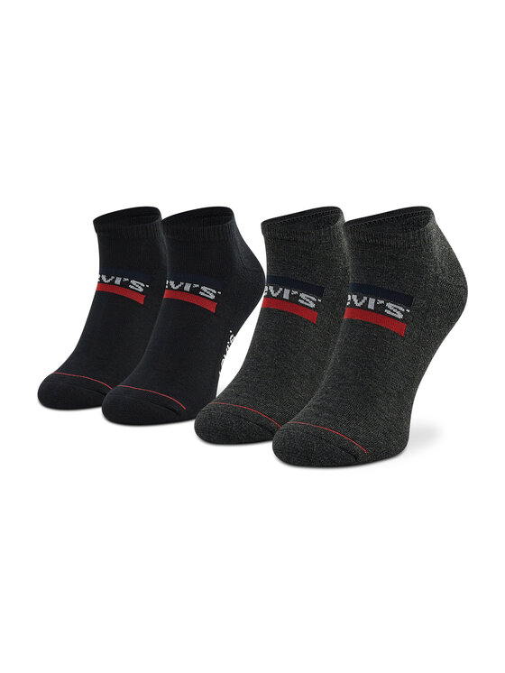 Levi's® Levi's® Set de 2 perechi de șosete medii unisex 701219507 Negru