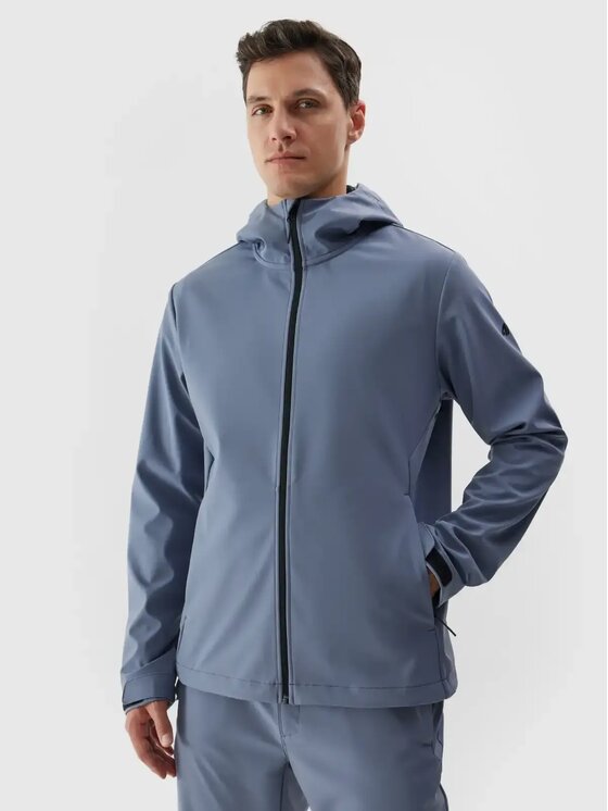 4F 4F Kurtka softshell 4FWAW24TSOFM283-32S Granatowy Regular Fit