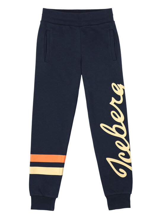 Iceberg Iceberg Spodnie dresowe PFICE3106J Granatowy Regular Fit