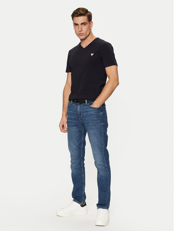 Guess Guess Póló M2YI32 J1314 Sötétkék Slim Fit