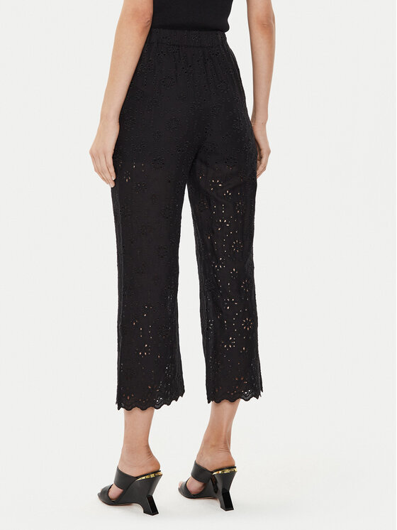 Morgan Morgan Pantaloni di tessuto 241-PBROD Nero Straight Leg