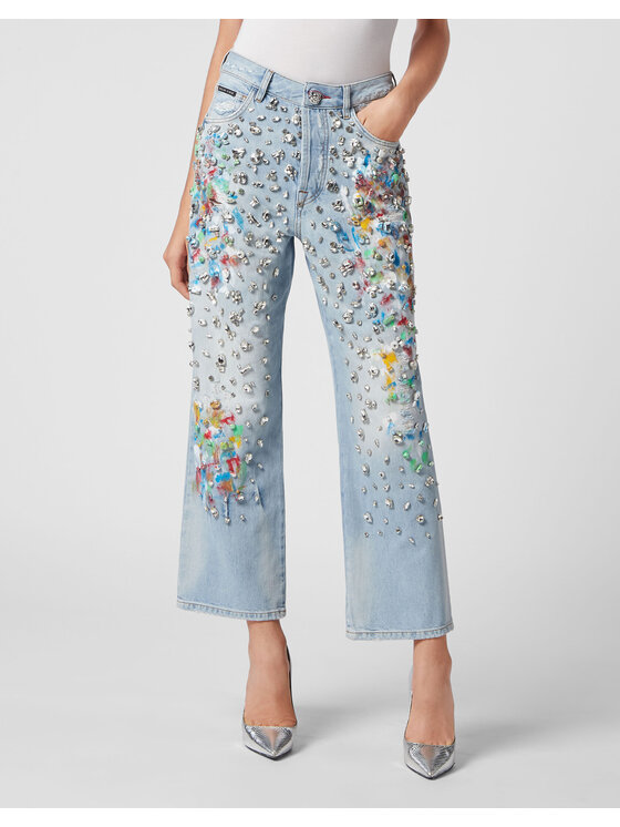 PHILIPP PLEIN PHILIPP PLEIN Jeansy 3769 Světle modrá