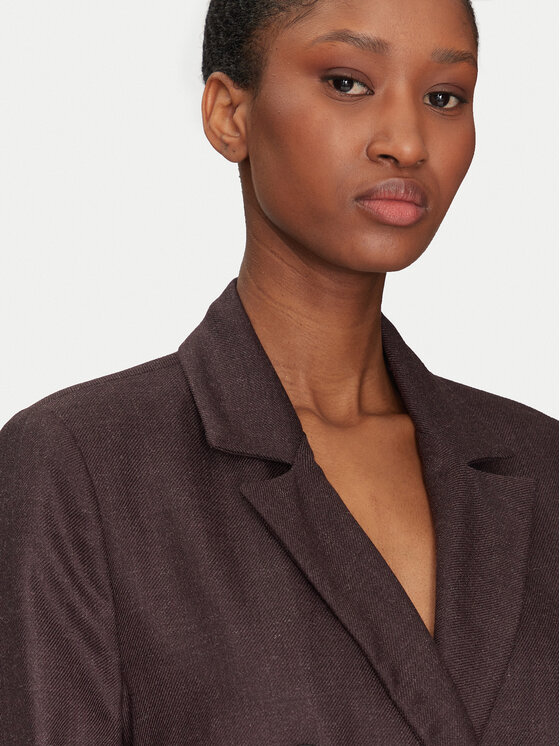 Haveone Haveone Marynarka JVI-M032 Bordowy Regular Fit