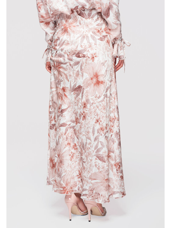Ombre Ombre Spódnica maxi OW-GL-E0005 Beżowy Slim Fit