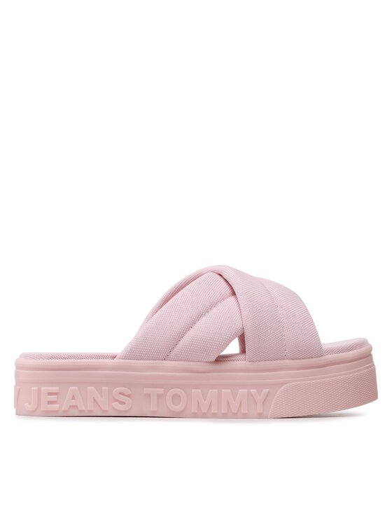 Șlapi Tommy Jeans Fltfrm Sandal EN0EN02116 Misty Pink