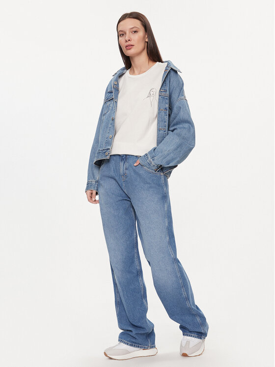 Vero Moda Vero Moda Majica 10298088 Bela Box Fit