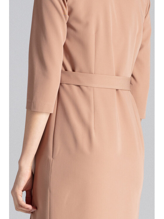 FIGL FIGL Sukienka codzienna M654 Brązowy Regular Fit
