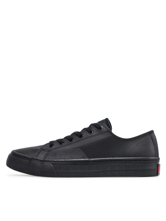 Tommy Jeans Tommy Jeans Гуменки Leather Vulc EM0EM01047 Черен