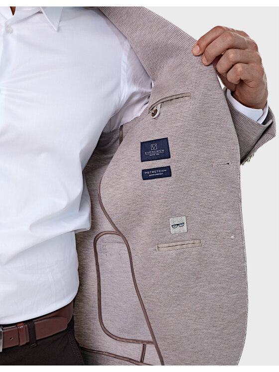 Evenemen Evenemen Marynarka Kevin Beżowy Slim Fit