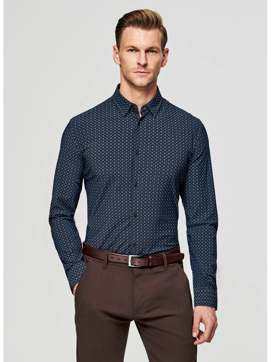 Pako Lorente Pako Lorente Koszula P26SF-1X-061 Granatowy Slim Fit