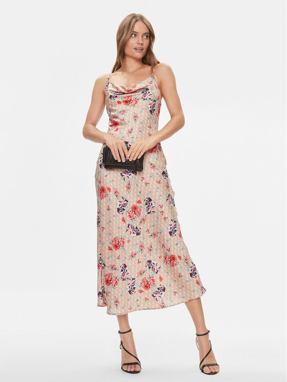 Guess Guess Коктейльна сукня W3GK85 WD8G2 Бежевий Regular Fit
