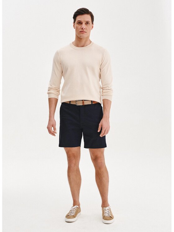 Pako Lorente Pako Lorente Szorty materiałowe P25SF-WS-006 Granatowy Regular Fit