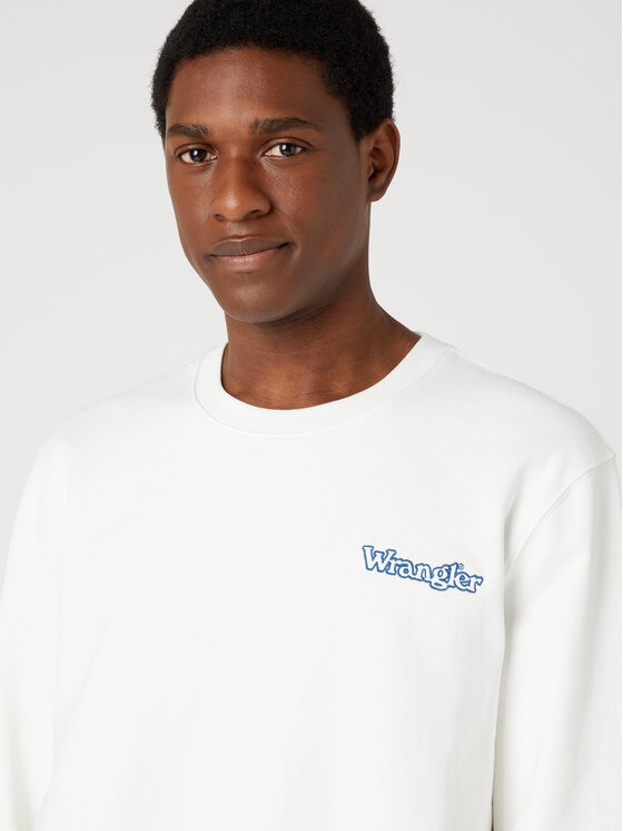 Wrangler Wrangler Суитшърт Graphic W652I4W02 112334247 Бял Relaxed Fit