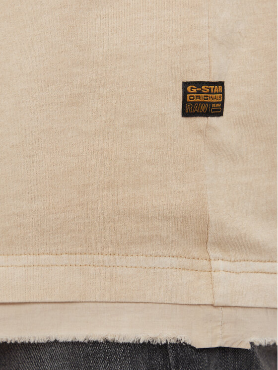 G-Star Raw G-Star Raw Tricou Washed Distressed D28896-E401 Bej Relaxed Fit