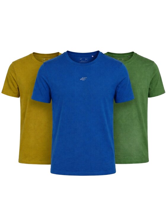 4F 4F T-Shirt Z-TTSHM3947-3 Niebieski Regular Fit