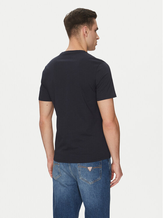 Guess Jeans Guess Jeans T-Shirt M5GI23 K8HM0 Granatowy Slim Fit