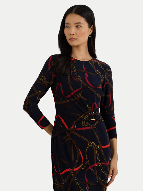 LAUREN RALPH LAUREN LAUREN RALPH LAUREN Sukienka codzienna 200P03736001 Granatowy Slim Fit