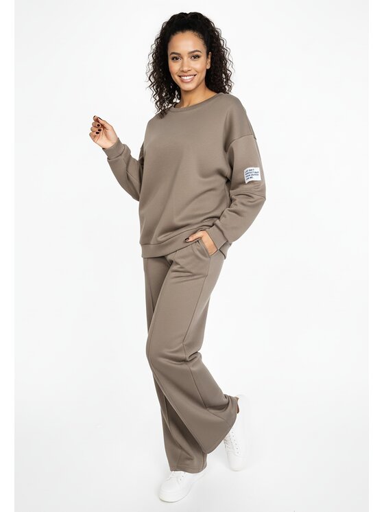 FIGL FIGL Komplet dresowy M1274 Brązowy Regular Fit