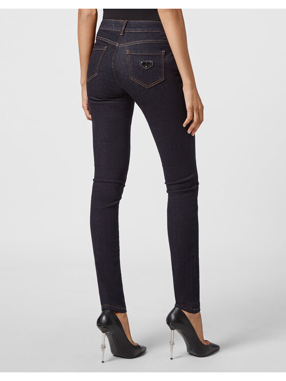 PHILIPP PLEIN PHILIPP PLEIN Džegínsy 1703 Modrá Jegging Fit