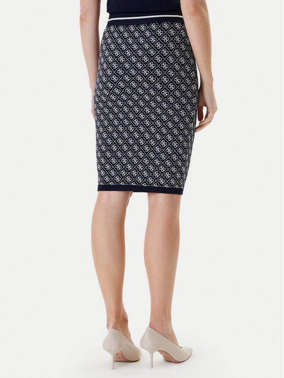 Guess Guess Puzdrová sukňa W4BD53 Z37K0 Tmavomodrá Regular Fit