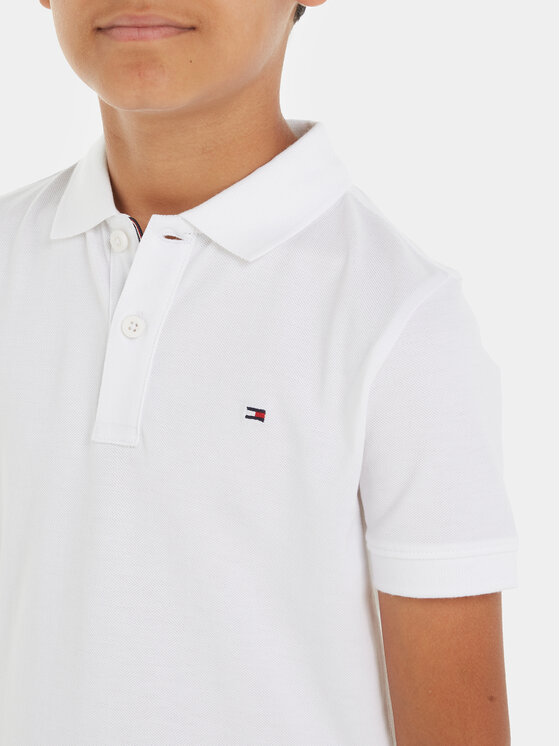 Tommy Hilfiger Tommy Hilfiger Polo majica Flag KB0KB09103 Bela Regular Fit