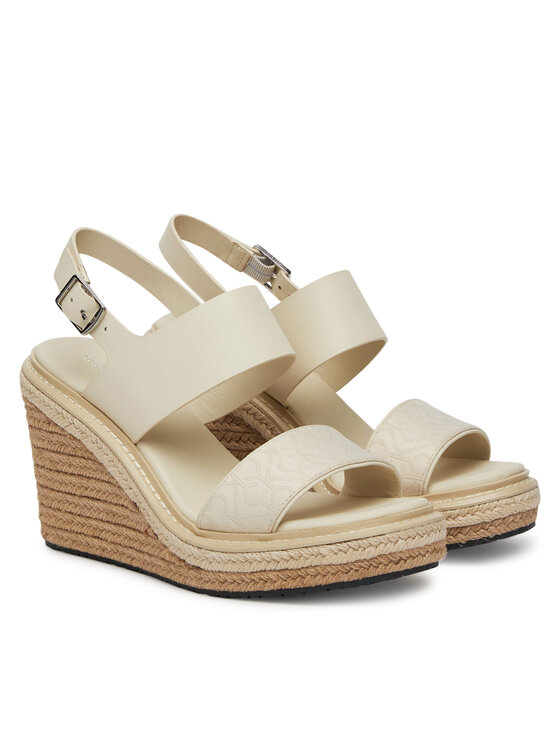 Calvin Klein Calvin Klein Espadrile Wedge Sandal 70 - Jacq HW0HW02386 Bijela