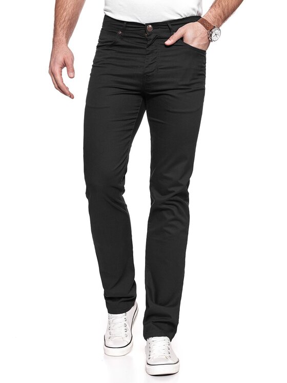 Wrangler Wrangler Spodnie materiałowe ARIZONA Czarny Straight Fit