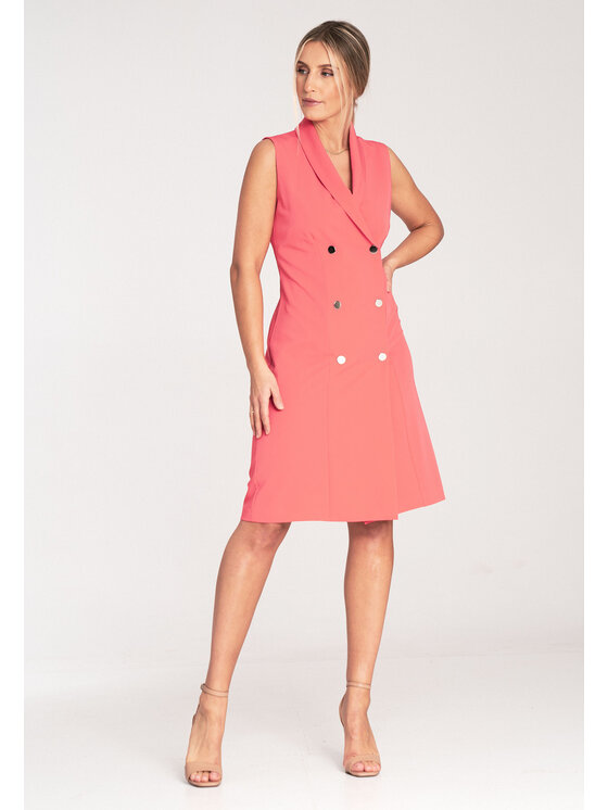 FIGL FIGL Sukienka codzienna M1067 Koralowy Regular Fit
