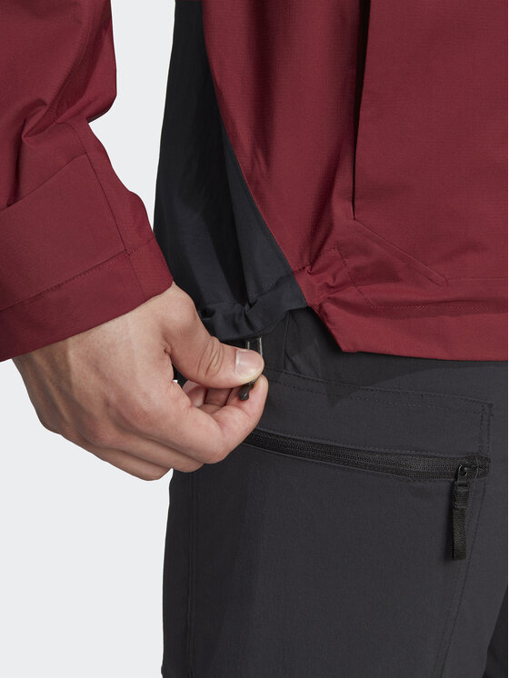 adidas adidas Outdoorová bunda Terrex Xploric RAIN.RDY Hiking IB4266 Bordová Regular Fit