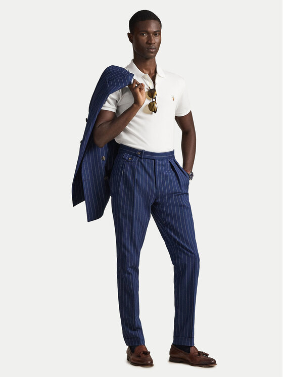 Polo Ralph Lauren Polo Ralph Lauren Тениска с яка и копчета 710685514001 Бял Slim Fit