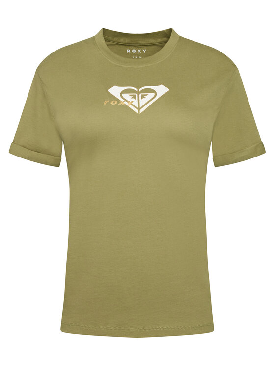 Roxy Roxy Marškinėliai Oceanregular ERJZT06078 Žalia Regular Fit