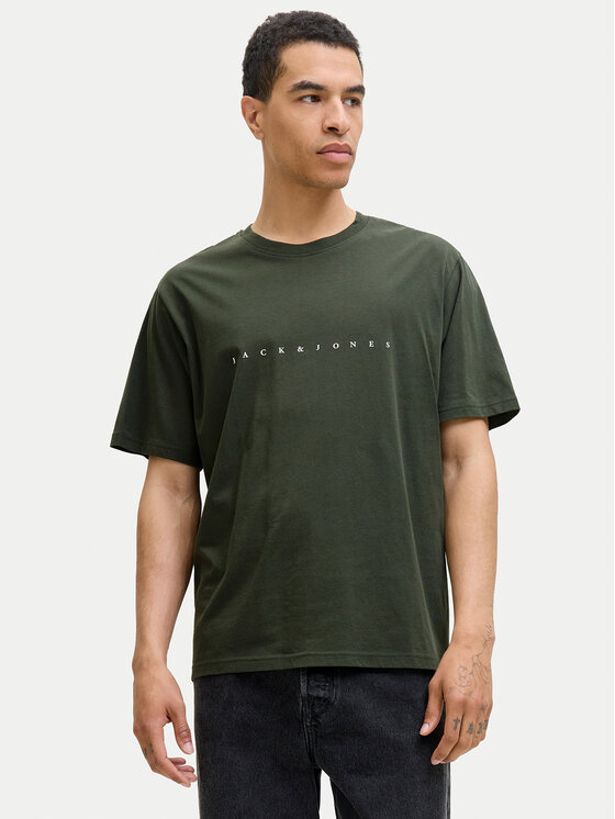 Jack & Jones Jack & Jones T-Shirt Star 12234746 Zielony Relaxed Fit