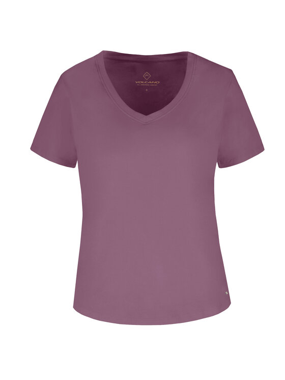 Volcano Volcano T-Shirt T-LEA Różowy Regular Fit