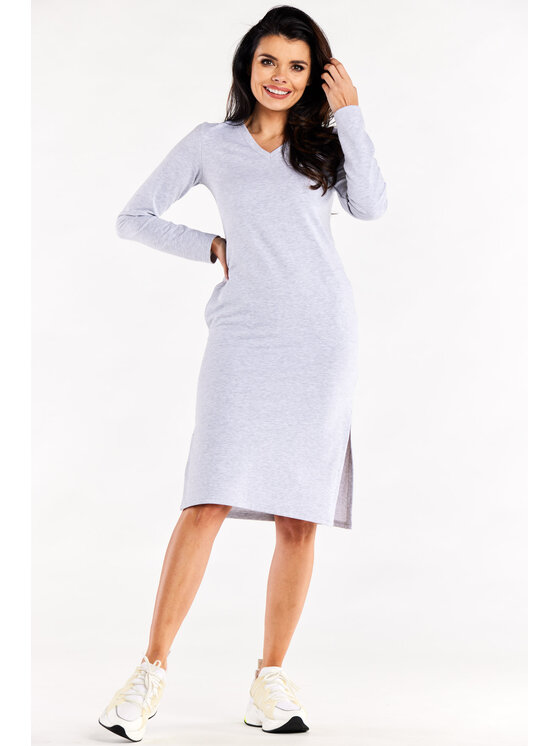 Infinite You Infinite You Vestito di maglia M313 Grigio Basic Fit