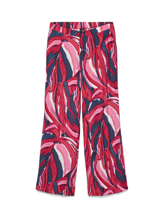 Vero Moda Vero Moda Medžiaginės kelnės Vera 10338759 Rožinė Wide Leg