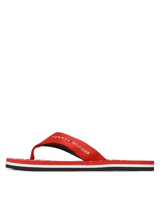Tommy Hilfiger Tommy Hilfiger Джапанки Essential Rope Sandal FW0FW07142 Червен