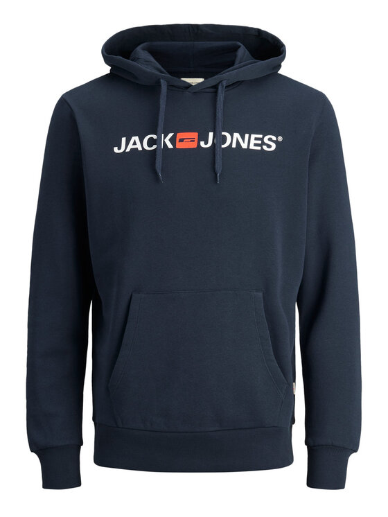 Jack & Jones Jack & Jones Džemperis ar kapuci Corp Old Logo 12137054 Tumši zils Regular Fit