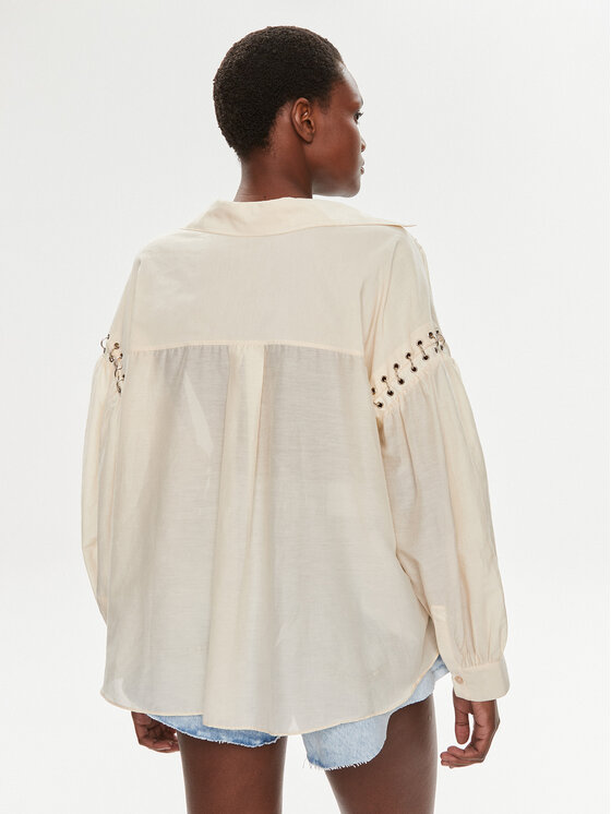 PINKO Pinko Majica Elf 103744 A1XU Bež Relaxed Fit